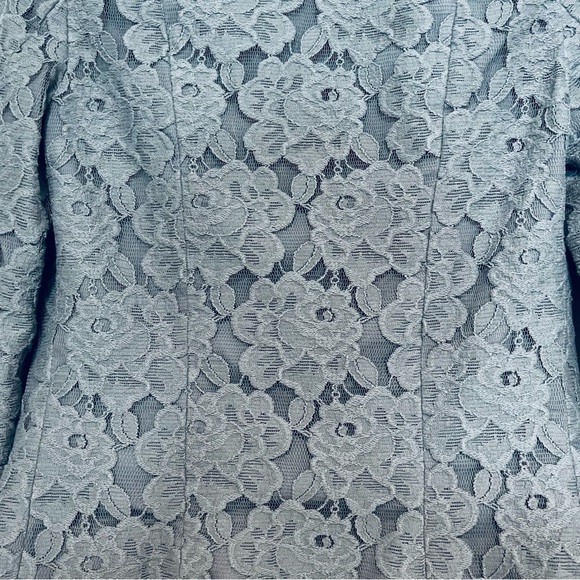 H & M Floral Lace Gray Jacket Blazer size EUR 34 US XS - Picture 5 of 9